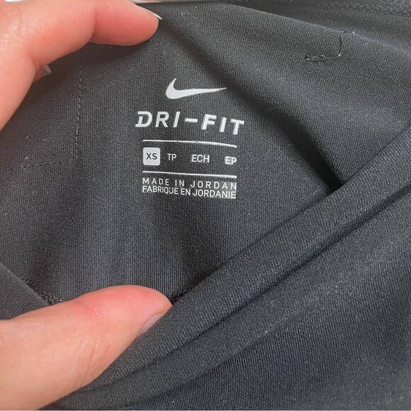 Nike Dri-Fit active leggings black gray panels high waist XS - Picture 3 of 3